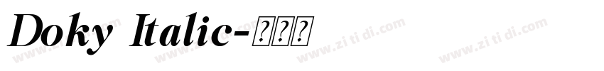 Doky Italic字体转换 Doky Italic字体转换